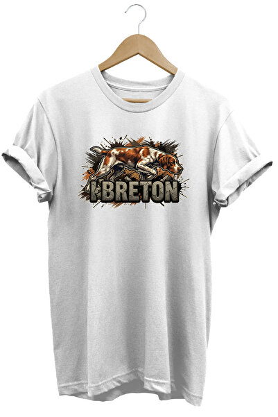 WİDİ Unisex Basset Hound Printed T-Shirt - Hunter Dogs Series Crew Neck Cotto...