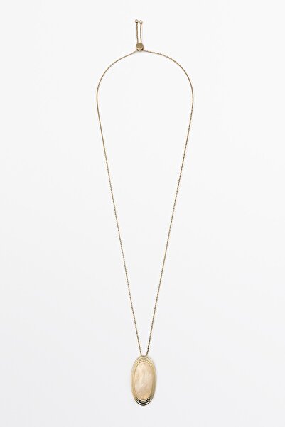 Massimo Dutti Oval uçlu kolye