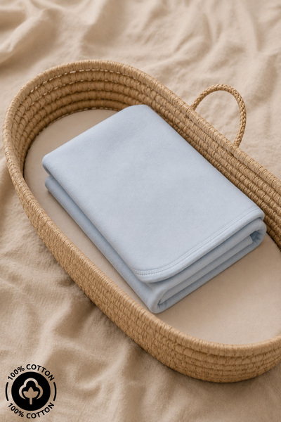 Miniel Unisex Baby 100% Cotton Combed Cotton Double Layer Baby Blanket 85X100 cm