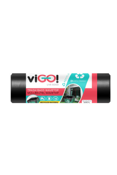 OEM Saci de Gunoi, viGO, cu Maner, Negru, 160 l