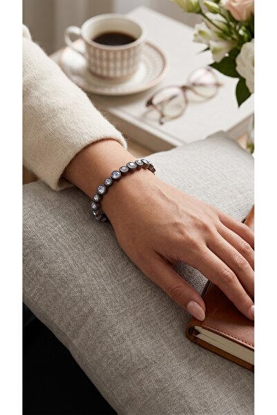 FAYRA ACCESSORIES Diamond Mounted Zircon Stone Waterway Bracelet