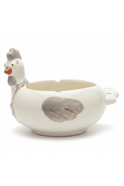 AKDC White Ceramic Duck Ashtray — Charming Home Décor Piece | 12 cm