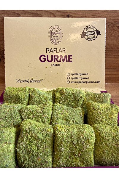 Paflar Gurme Bol Antep Fıstıklı Lüks Lokum 500 gr (taze ve doğal)