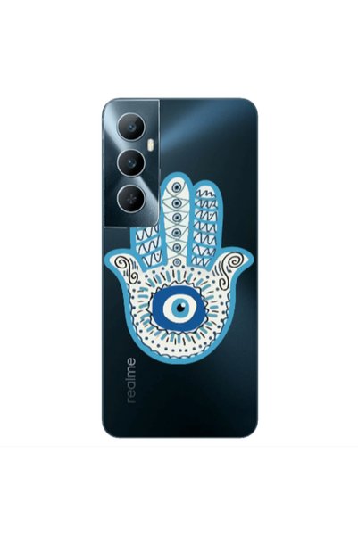 Other Realme C65 Evil eye bead in hand Transparent Silicone TPU Θήκη