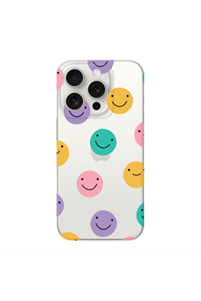 Other Apple iPhone 15 Pro Colorful smiles Transparent Silicone TPU Θήκη