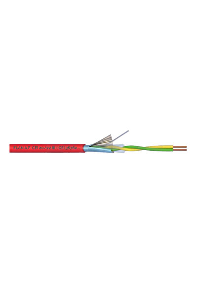 ELAN Fire cable 1x2x0.8mm, shielded, 100m ELN-1x2x08