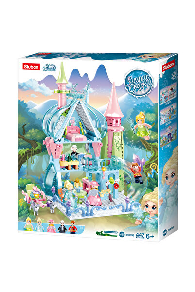 OEMS 🏰 ✨   Sluban Assembly Castle Princess Series - Winter Castle Girls' 447...