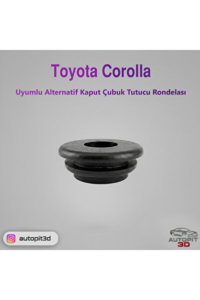 AutoPit 3D Toyota Corolla Uyumlu Alternatif Kaput Çubuk Tutucu Rondelası