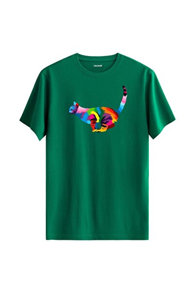 Colermi Colorful Luna Cat Printed T-Shirt