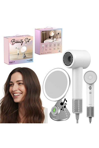 Havit HDK88 hair dryer and cosmetic mirror with wireless charging
