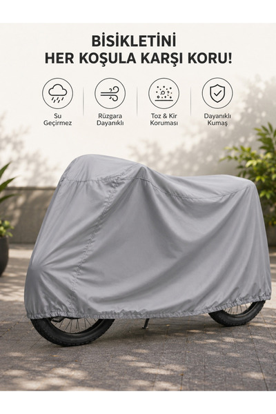 cashen Bicycle Protection Cover Waterproof Outdoor Bicycle Cover Compatible with 20-29 Inch Rims Gray Bicycle Cover