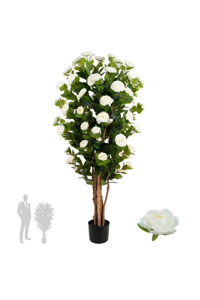 Roberto Rossi Copac artificial Camelia Japonica H150 cm cu 667 frunze si 92 f...