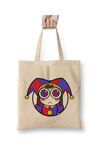 Toyaso The Amazing Digital Circus Pomni White Tote Bag Long Handle Shopping B...