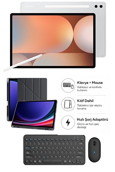 Samsung Bilgisayar Gibi Kullanılabilen Büyük Ekran Tablet Kılıf Klavye Mouse ...