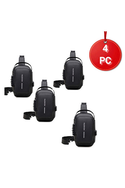 Generic 4-Piece Anti-Theft Sling Bag Set – Water-Resistant Sports Crossbody B...