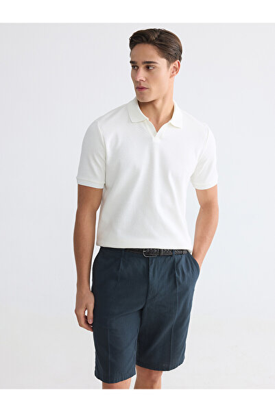 LC Waikiki Vizyon New Season Polo Collar Textured Men's T-Shirt