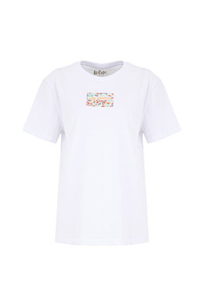 Lee Cooper Beyaz Kadın Basic Baskılı T-Shirt 262 LCF 242014 NEW BEYAZ