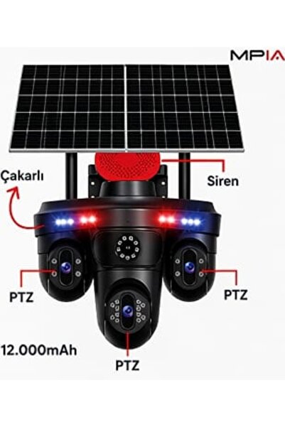 kendinalyap 4 Kameralı 3 PTZ Akıllı Kamera MPIA RENORA (4MP+4MP+4MP+4MP) AOV ...