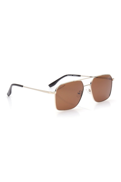 FASTRACK Polarized Sunglasses Gold Frame Brown Mirror Lens 58mm - M8032BR1PV
