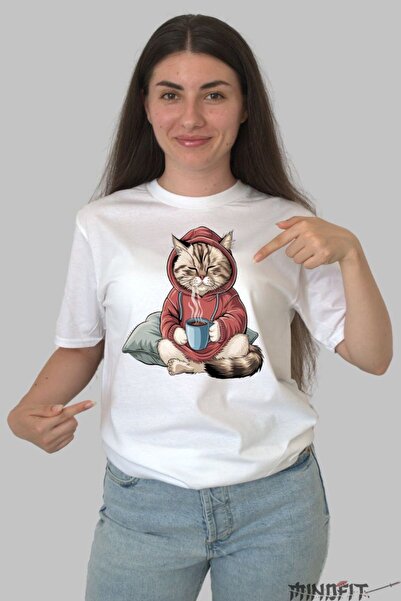GILDAN Tricou Cu Pisica Lenesa