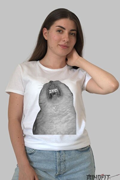 GILDAN Tricou Cu Pisica Meow