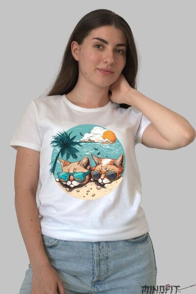 GILDAN Summer Vibes Cat T-Shirt
