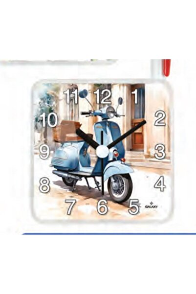 Galaxy Ceas de frigider cu model vintage, cu motocicletă nostalgică și motor,...