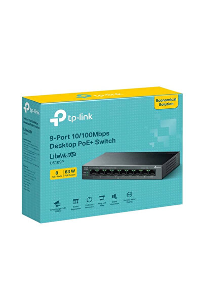 TP-LINK Comutator PoE LS109P cu 9 porturi 10/100 Mbps