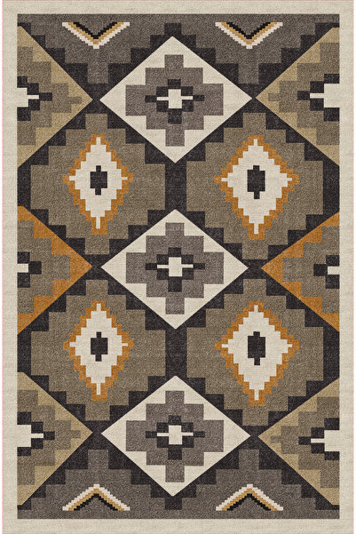 kilim home Διακοσμητικό χαλί με εθνική όψη κιλίμ, μοντέρνο βαμβακερό χαλί δαπ...