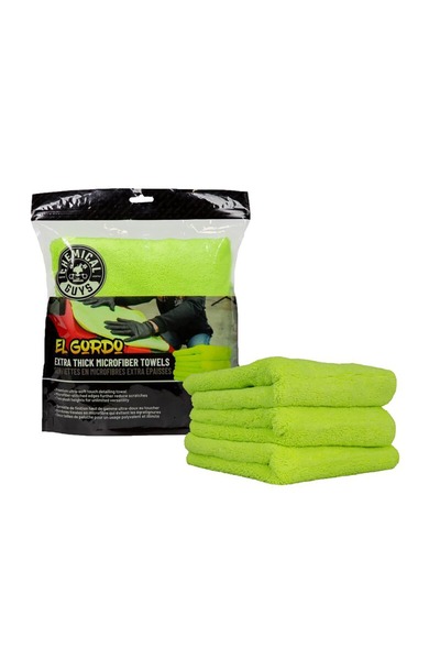 CHEMICAL GUYS Top Bottom Set of 3 microfiber towels ChemicalGuys El Gordo Ext...