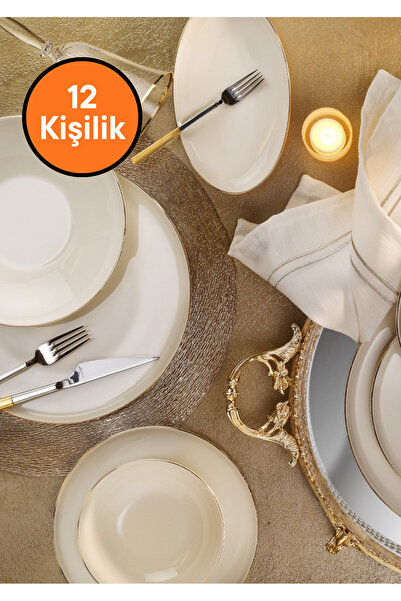 Aryıldız 60 Parça Elif Aria Yemek Takımı Gold AR4050378