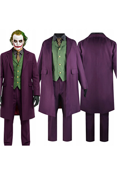 Korbi Set Costum De Carnaval, Korbi, Joker, Sacou Violet, 6 Elemente, 58x63x1...