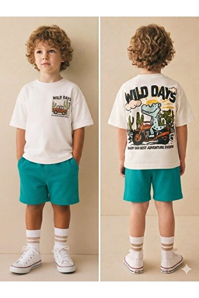 ciklet kids Set de jos și de sus pentru băiat cu pantaloni scurți