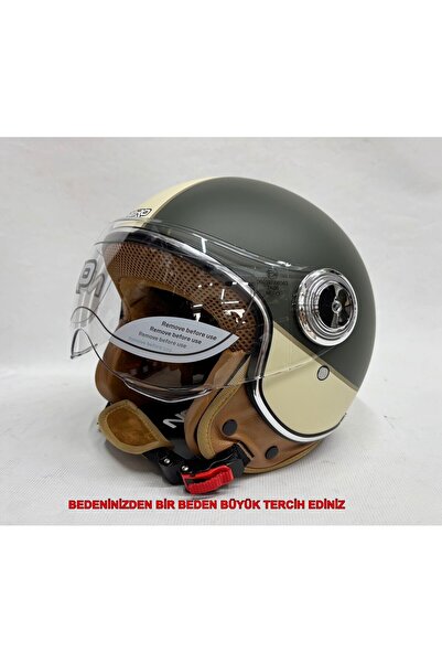 Nero Tk-06 Şefaf Vizörlü Yarım Açık Kask Mat Y4