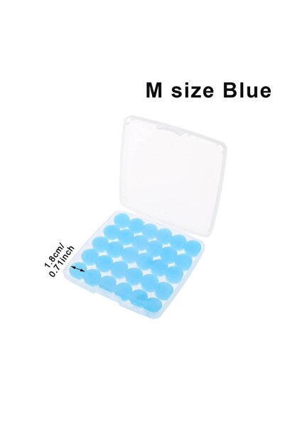 Choice1 M Blue 30Pcs Reusable Silicone Ear Plugs Soft Flexible Noise Reductio...