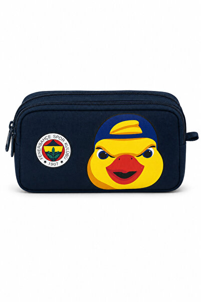 Fenerbahçe Lisanslı Yellow Karakterli Kalemlik - Lacivert 2 Bölmeli Kalem Çan...