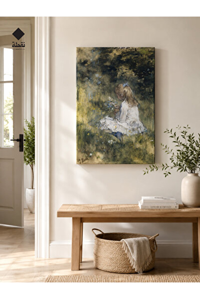 Nuqta لوحة فنية جدارية كانفس فاخرة بإطار مخفي مقاس 40x60 سم