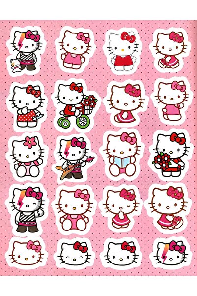 Buki'nin Atölyesi Autocolant Hello Kitty pentru Telefon, Laptop, Notebook, Ta...