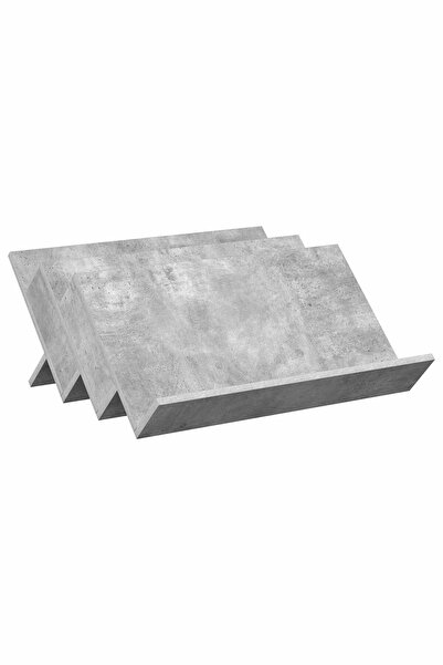 vidaxl Raft pentru reviste Gri Concret 65 x 53 x 28,5 cm Lemn compozit