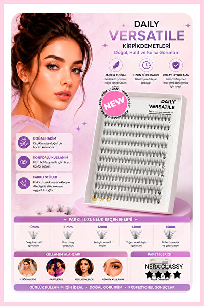 Nera Classy 200 Adet Takma Kirpik Demetleri 10P-0.10CMIX
