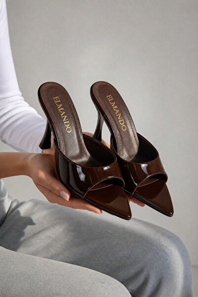 ELMANDO Women's Pointed Toe Heeled Sandals