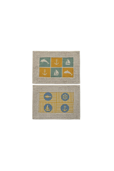 DecoDepot Covoras bumbac, model marin, 60x40 cm