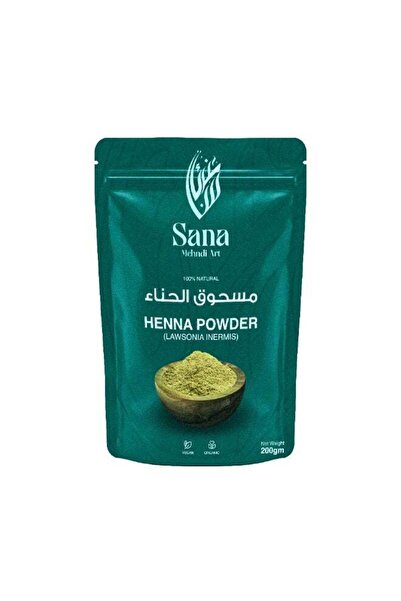 Sana مسحوق الحناء الطبيعي لفن الحناء على الشعر والجسم - نقي 100%، خالٍ من الم...