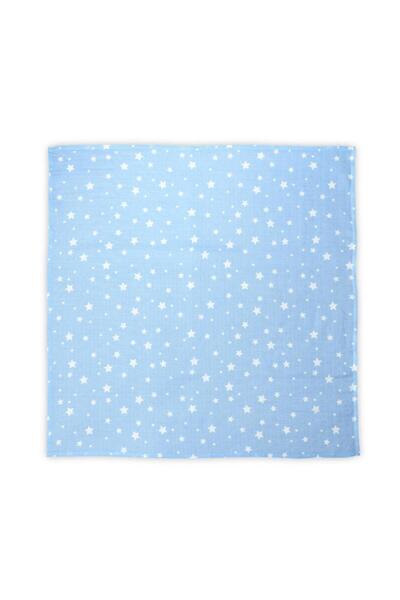 LORELLİ Lorelii Muslin Swaddle Blanket Aquatic with Stars, 80 x 80 cm