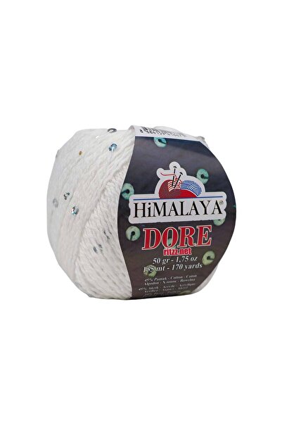 Himalaya Dore 61401 White - Silver Sequin