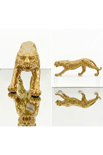 HomeNew Luxury Golden Leopard Statue - Royal Detailed Figure for Home & Offic...