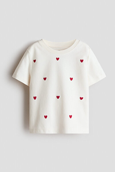 H&M Motif Detaylı Tişört