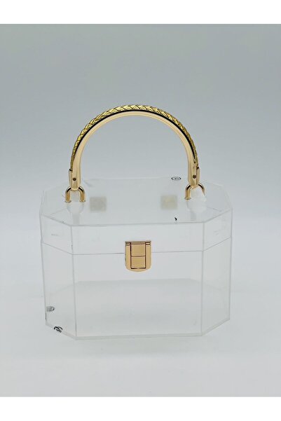 CRAFT AND CREATIONS Premium Acrylic Gift Basket With Golden Handle