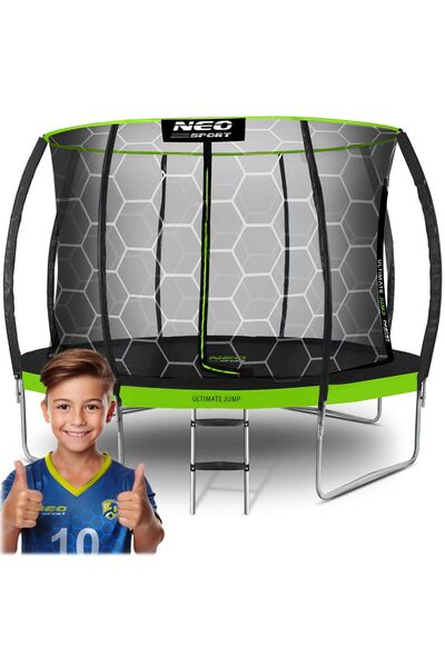 Neo-Sport Trambulină de grădină profilată de 14ft/435cm cu plasă internă