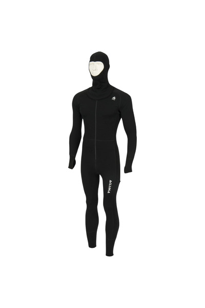 Aclima Мъжки боди костюм от мериносова вълна WarmWool-Black-M